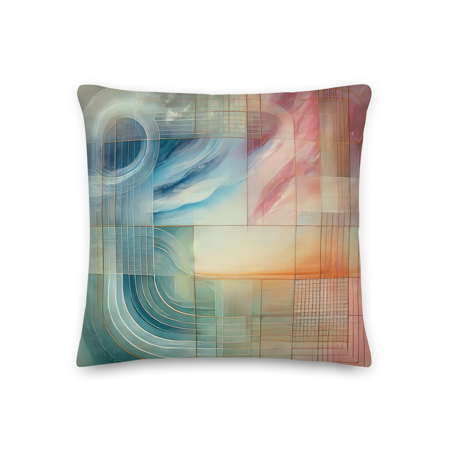 Abstract Art Pillow: Poised Harmony