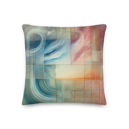 Abstract Art Pillow: Poised Harmony