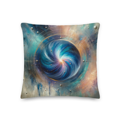 Abstract Art Pillow: Reflective Resurgence