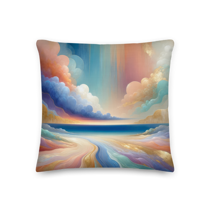 Abstract Art Pillow: Horizon of Hopes and Dreams