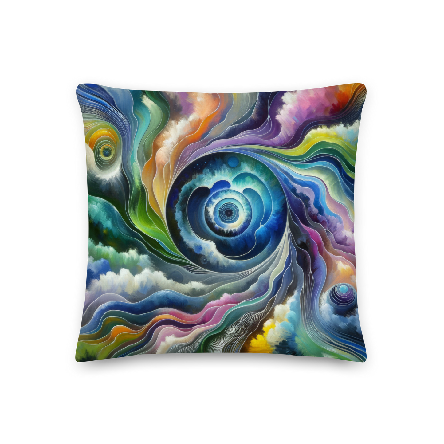 Abstract Art Pillow: Adaptive Realms of Sentience