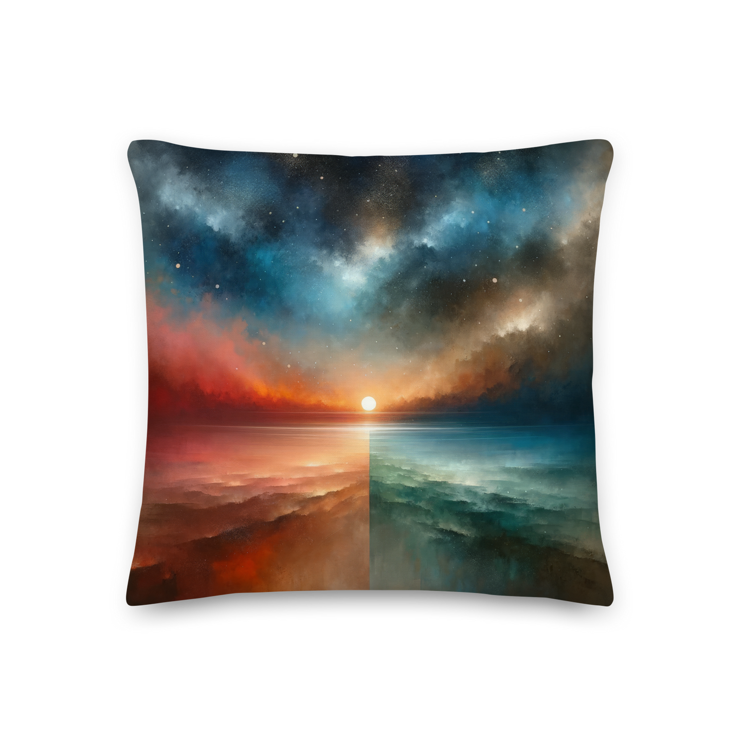 Abstract Art Pillow: Horizon of Intentions