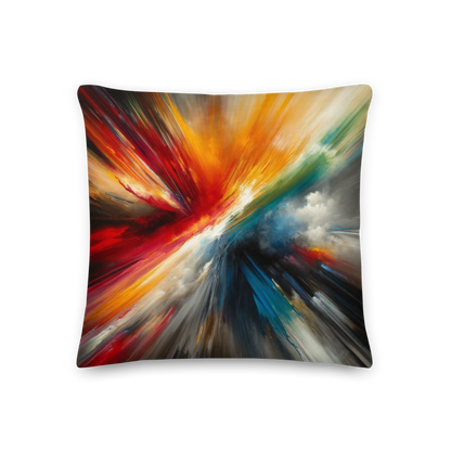 Abstract Art Pillow: Resilience in Spectrum