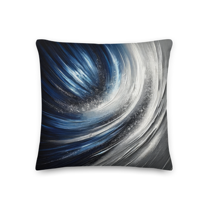 Abstract Art Pillow: Reflective Momentum