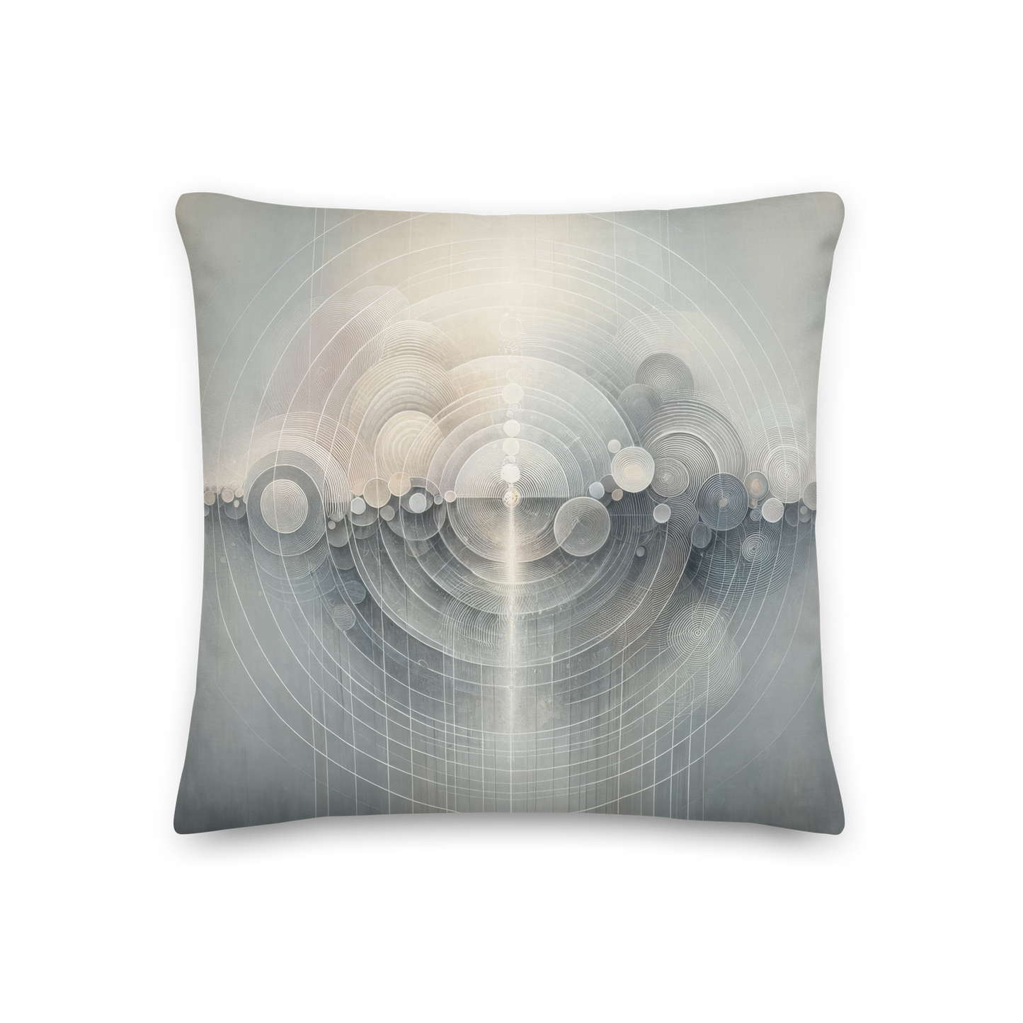 Abstract Art Pillow: Reflective Echoes