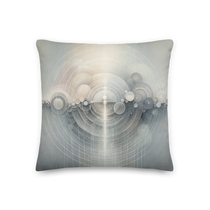 Abstract Art Pillow: Reflective Echoes