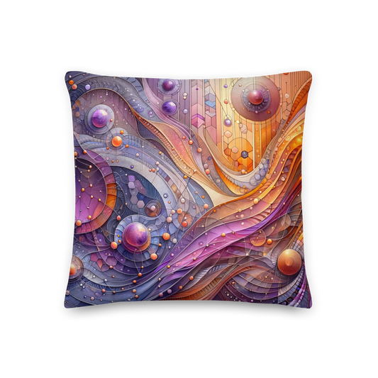 Abstract Art Pillow: Harmonic Interplay