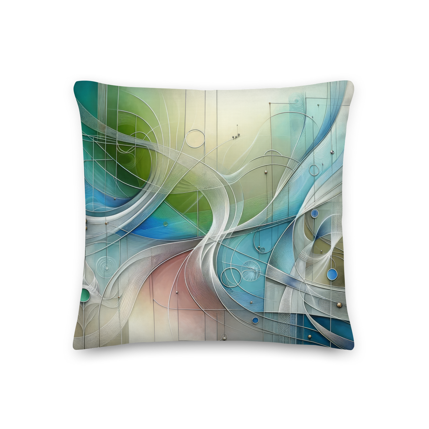 Abstract Art Pillow: Elegant Harmonies