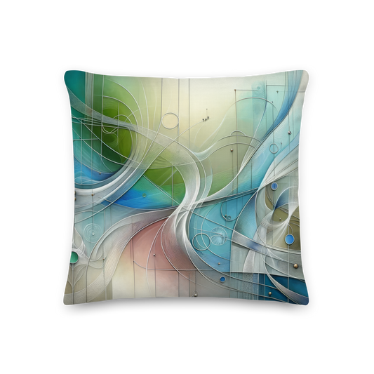 Abstract Art Pillow: Elegant Harmonies