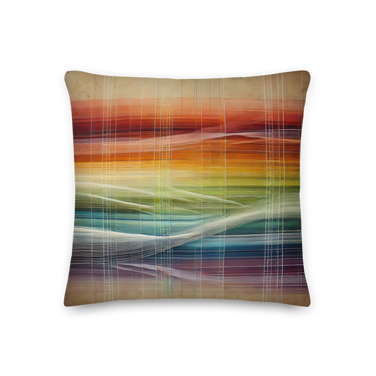 Abstract Art Pillow: Harmonized Spectrum