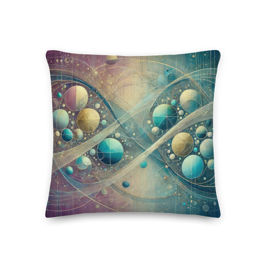 Abstract Art Pillow: Reflective Continuum