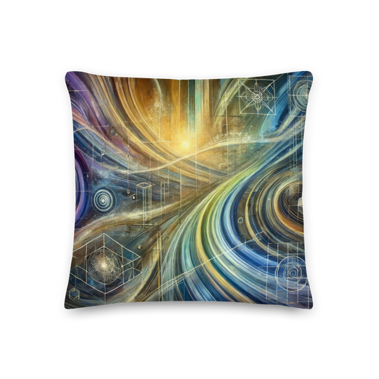 Abstract Art Pillow: Purposeful Continuum