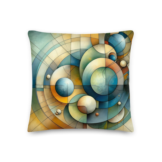 Abstract Art Pillow: Equilibrium Canvas