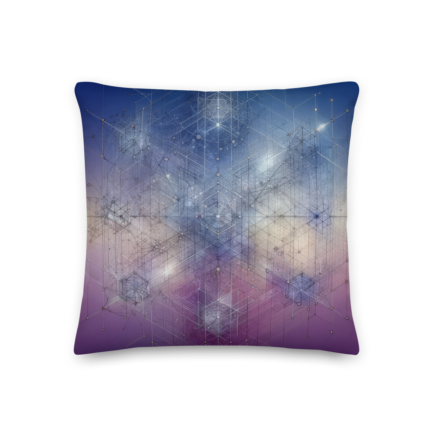 Abstract Art Pillow: Reflective Nexus