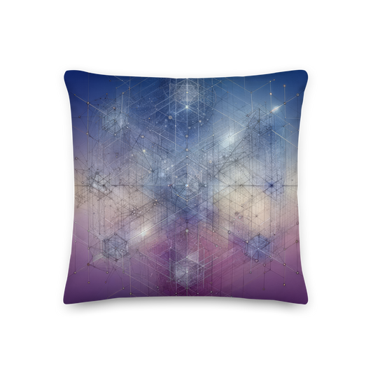 Abstract Art Pillow: Reflective Nexus