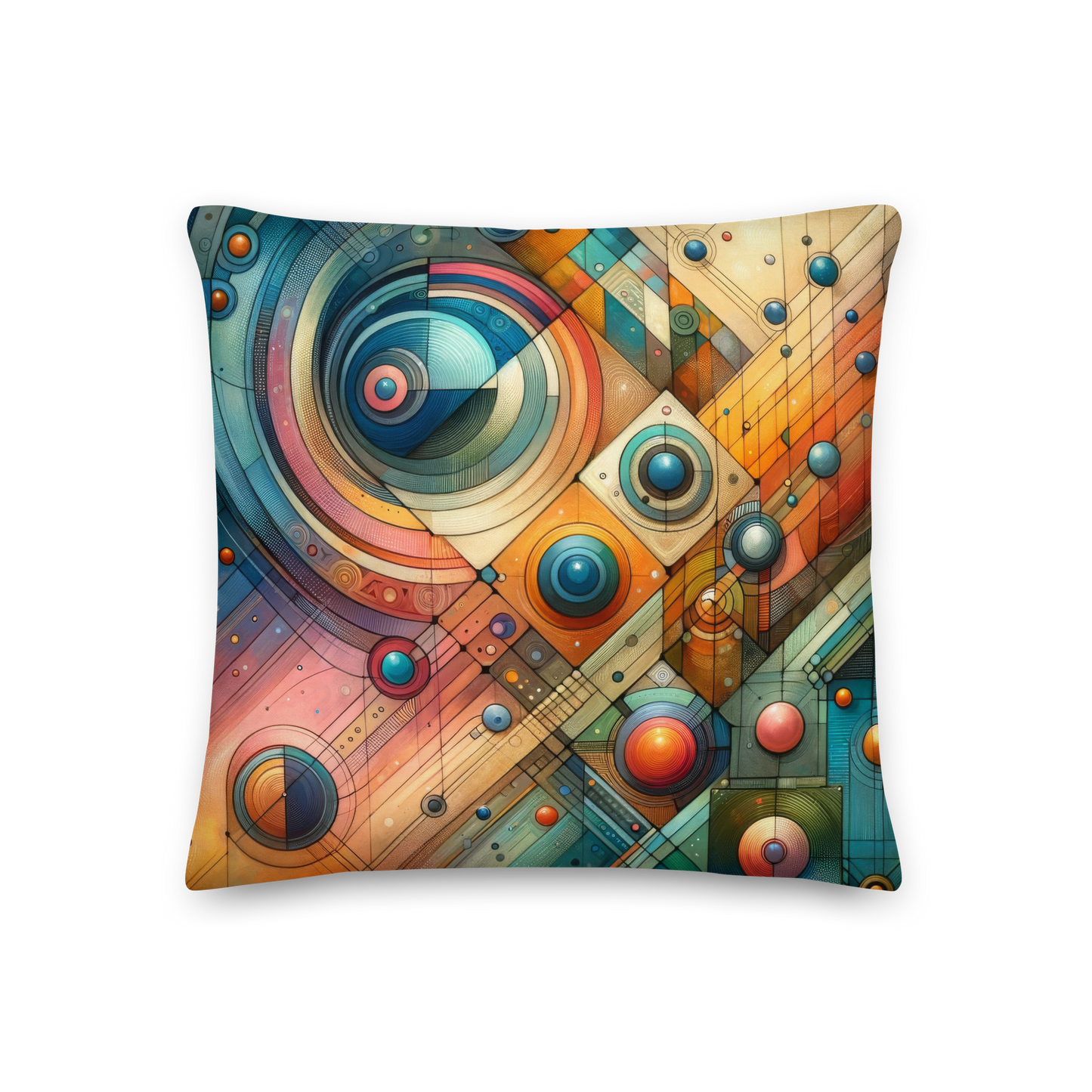 Abstract Art Pillow: Harmonic Nexus