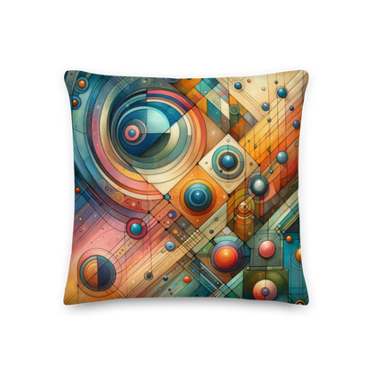 Abstract Art Pillow: Harmonic Nexus