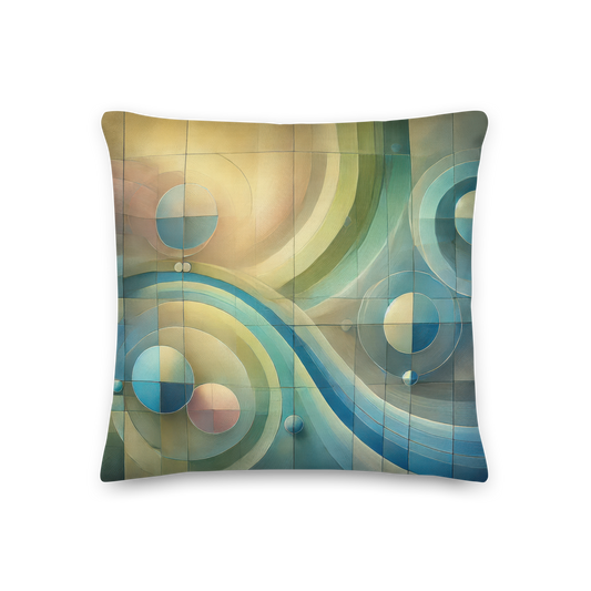 Abstract Art Pillow: Poised Equilibrium