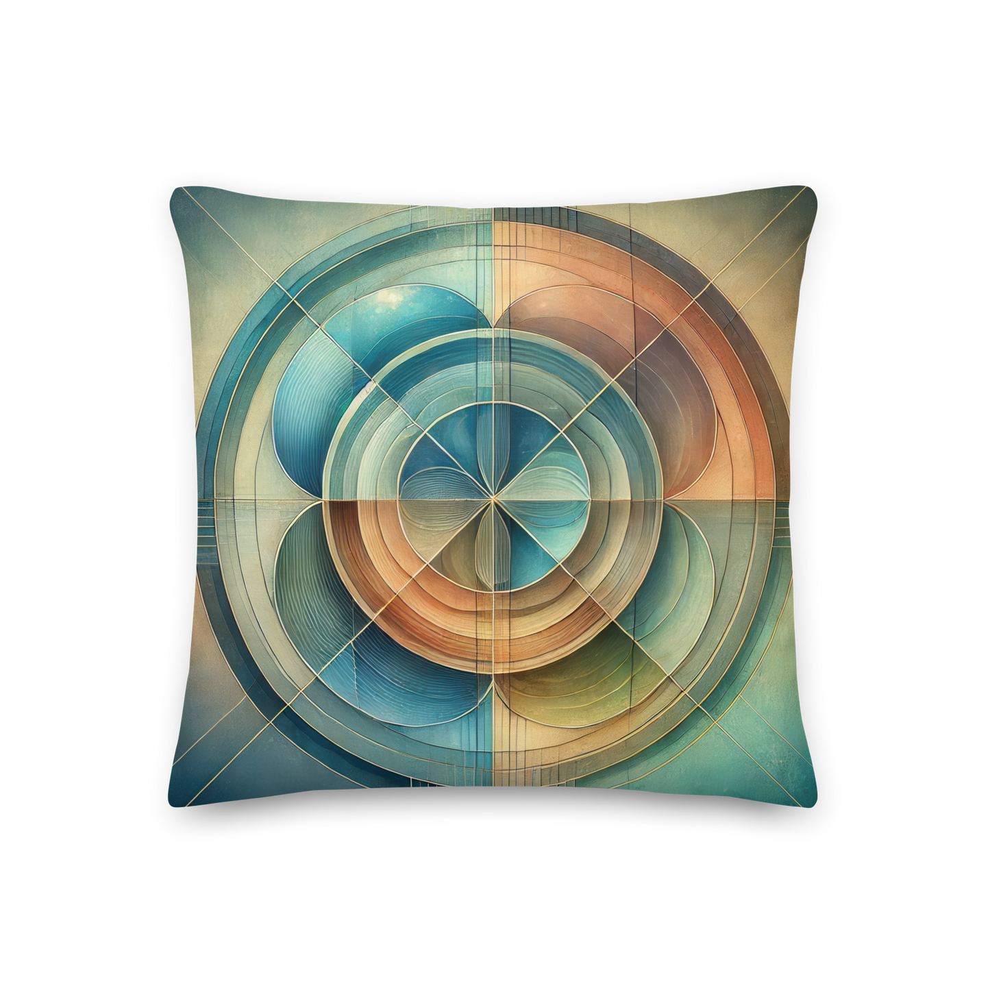 Abstract Art Pillow: Harmonious Reflection