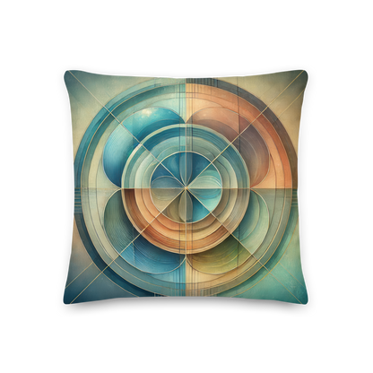 Abstract Art Pillow: Harmonious Reflection