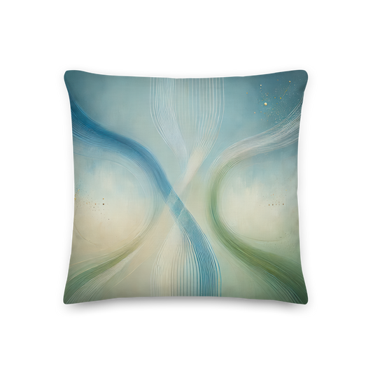 Abstract Art Pillow: Serene Equilibrium