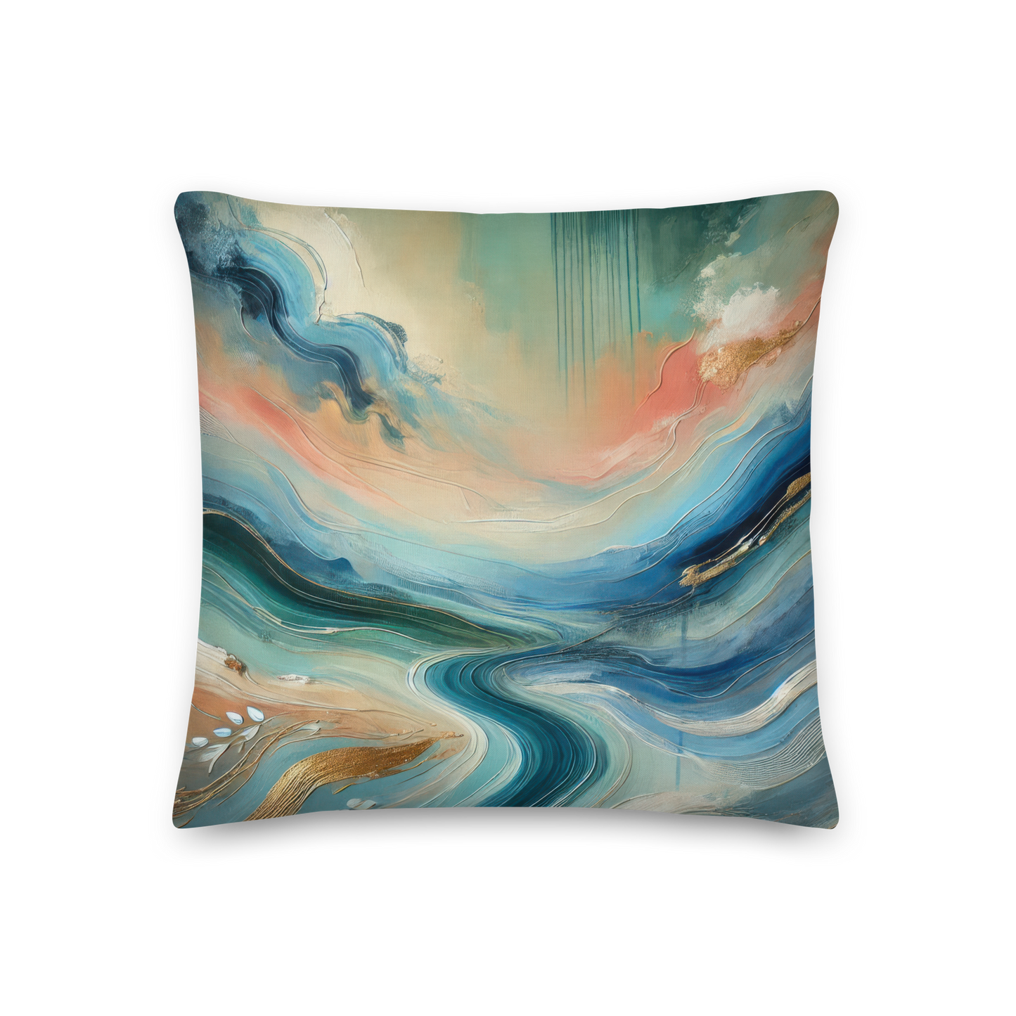 Abstract Art Pillow: Serenity in Motion