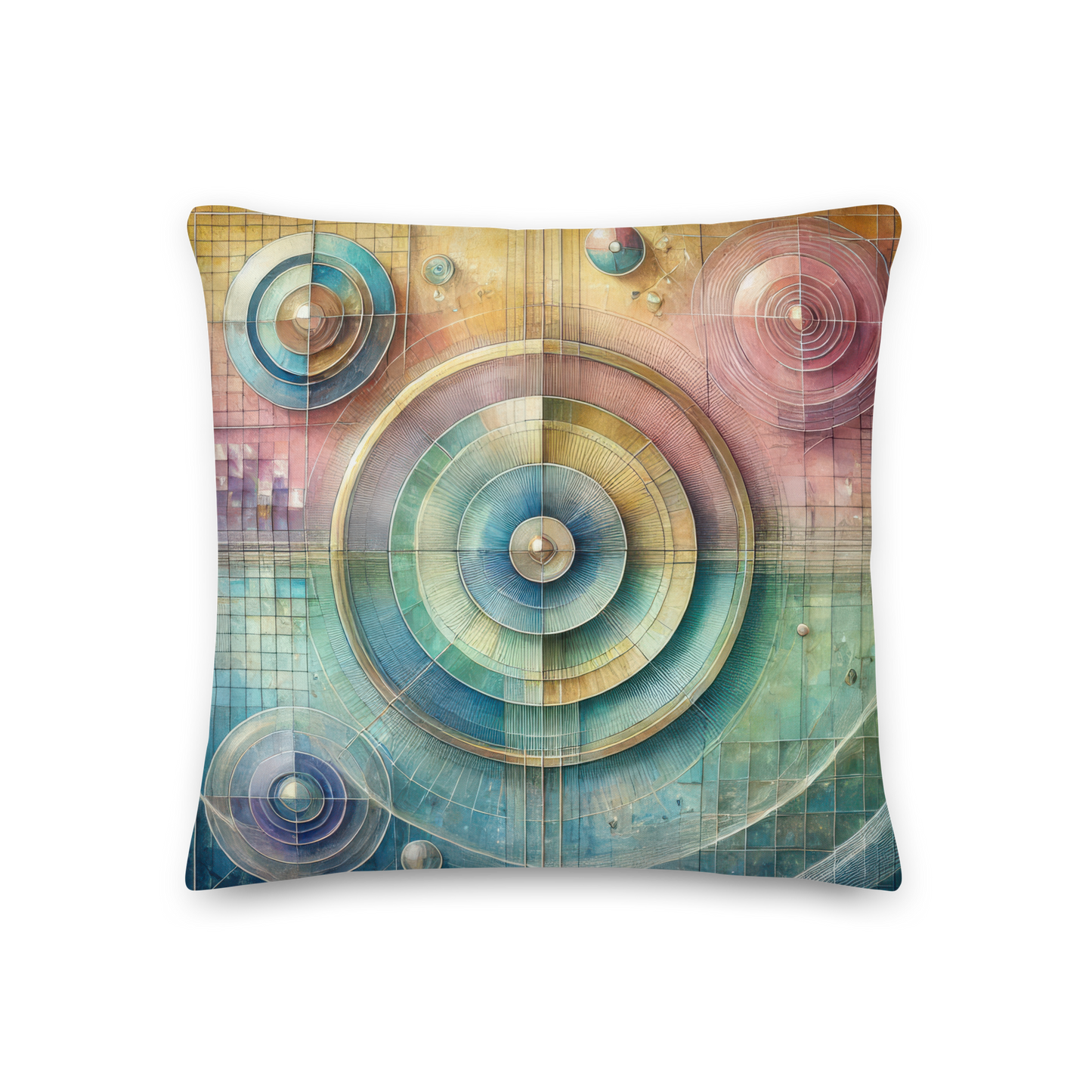 Abstract Art Pillow: Harmonic Equilibrium