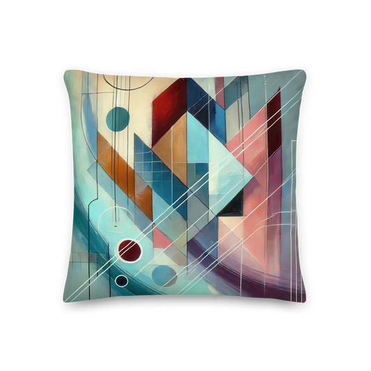 Abstract Art Pillow: Poised Symphony