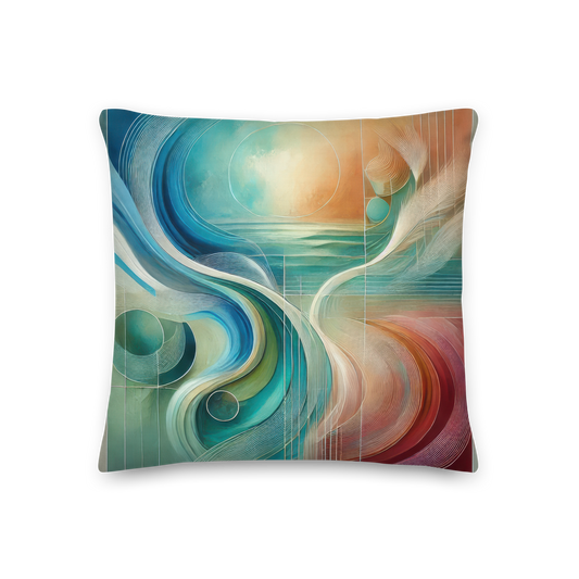 Abstract Art Pillow: Serenity in Harmony