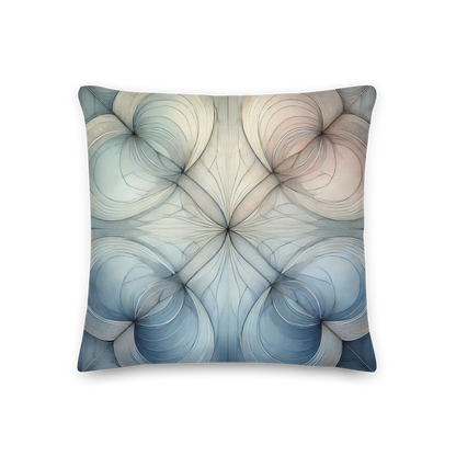 Abstract Art Pillow: Poised Serenity