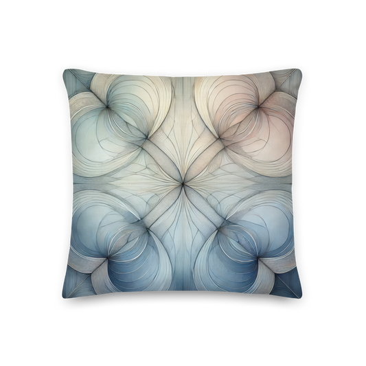 Abstract Art Pillow: Poised Serenity