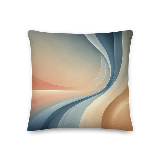 Abstract Art Pillow: Poised Horizon