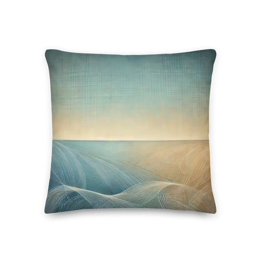 Abstract Art Pillow: Calm Horizons