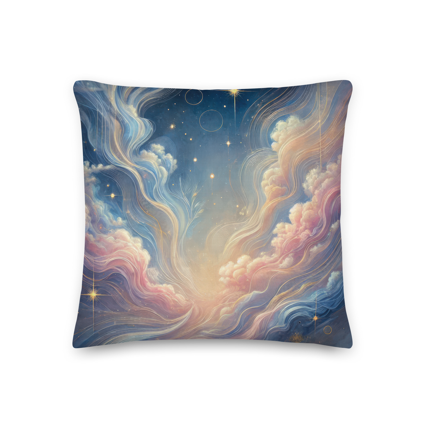 Abstract Art Pillow: Celestial Harmony