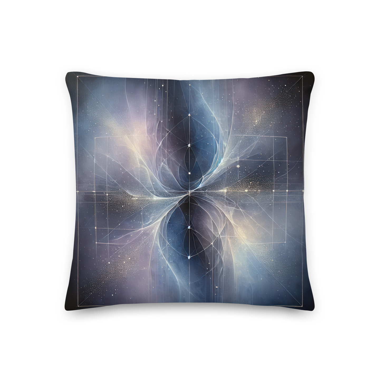 Abstract Art Pillow: Celestial Reflections