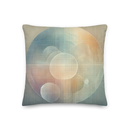 Abstract Art Pillow: Serene Convergence