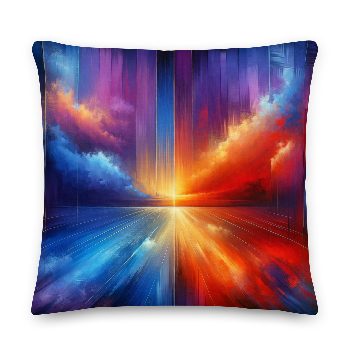 Abstract Art Pillow: Purposeful Horizon