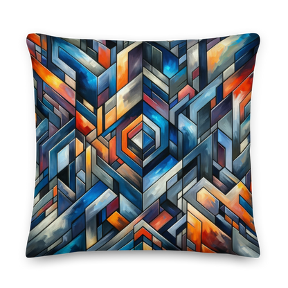 Abstract Art Pillow: Foresight's Mosaic