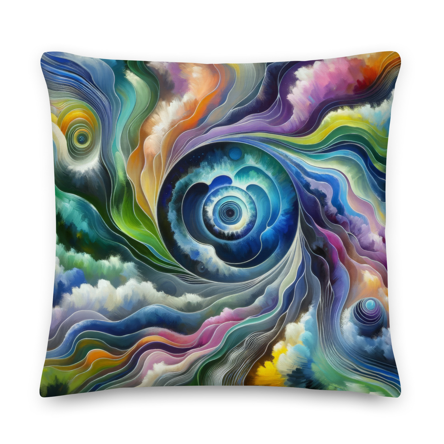 Abstract Art Pillow: Adaptive Realms of Sentience