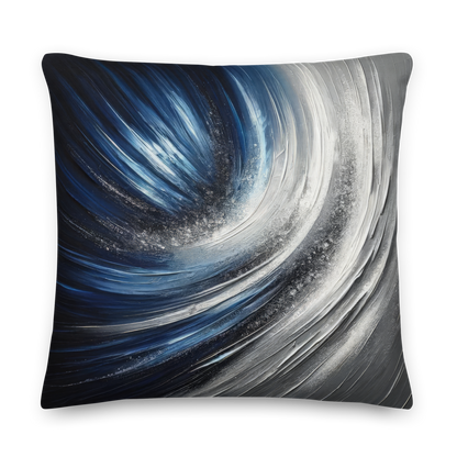 Abstract Art Pillow: Reflective Momentum