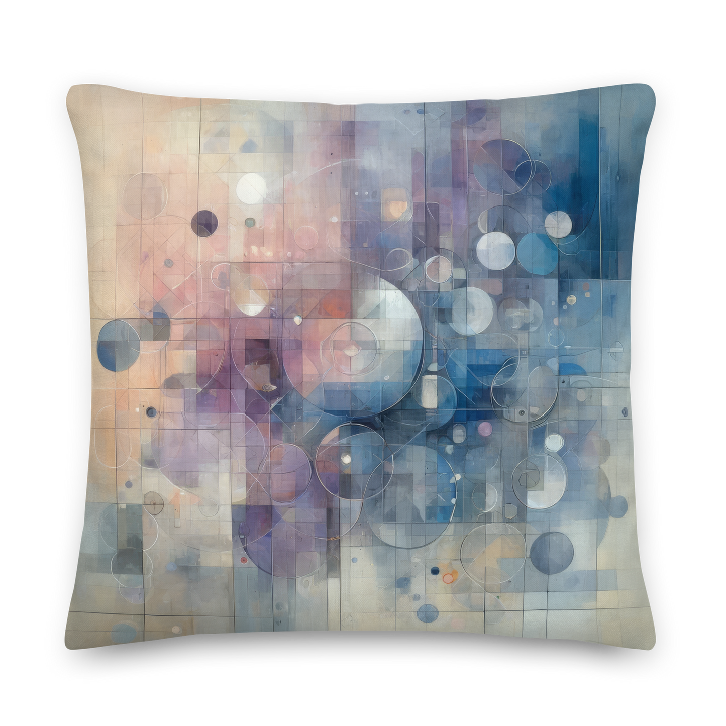 Abstract Art Pillow: Calculated Serenity