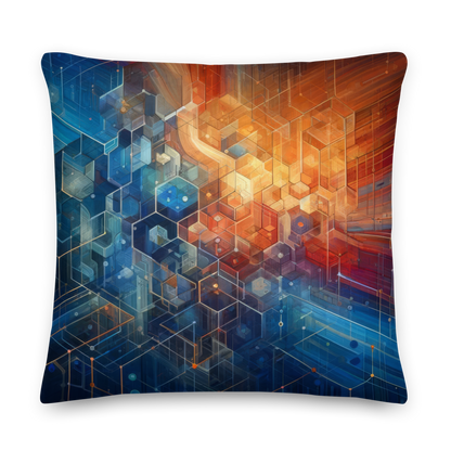 Abstract Art Pillow: Engaged Synergy