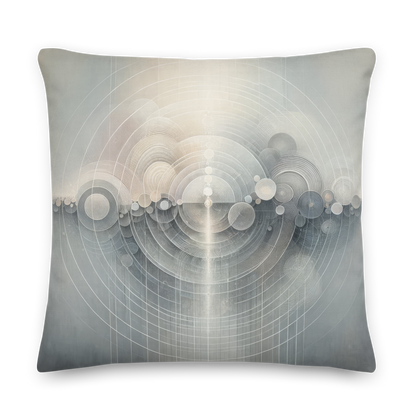 Abstract Art Pillow: Reflective Echoes