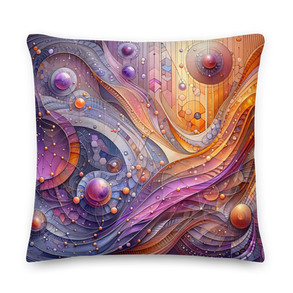 Abstract Art Pillow: Harmonic Interplay