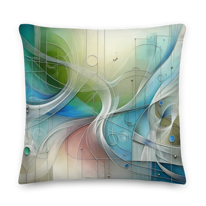 Abstract Art Pillow: Elegant Harmonies