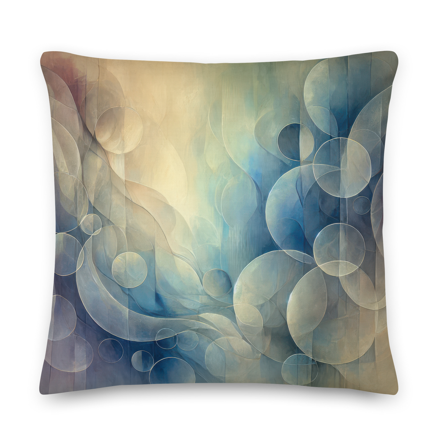 Abstract Art Pillow: Reflective Harmony