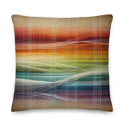 Abstract Art Pillow: Harmonized Spectrum