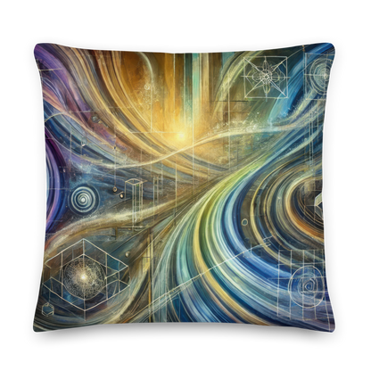 Abstract Art Pillow: Purposeful Continuum