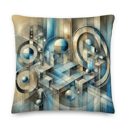 Abstract Art Pillow: Infinite Reflections