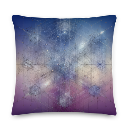 Abstract Art Pillow: Reflective Nexus